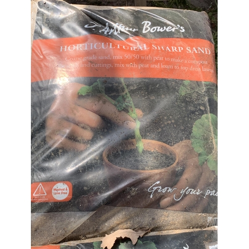 281 - THREE 20KG BAGS OF ARTHUR BOWERS HORTICULTURAL SHARP SAND NO VAT