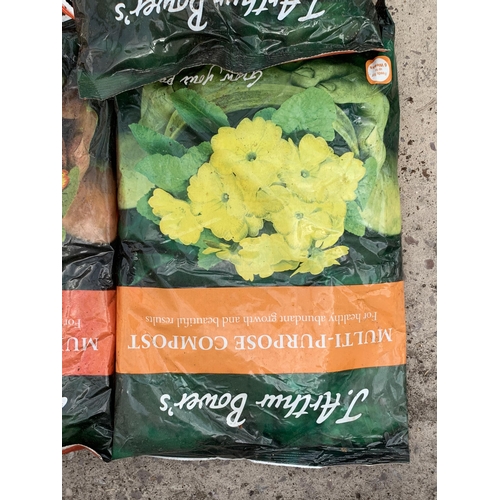 303 - TEN 2L BAGS OF  J ARTHUR BOWERS MULTI PURPOSE COMPOST NO VAT