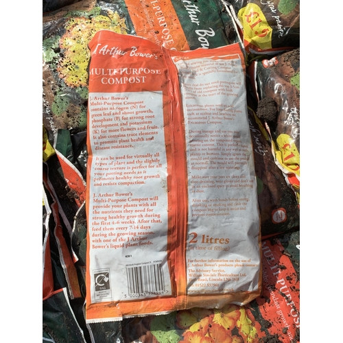 304 - TEN 2L BAGS OF  J ARTHUR BOWERS MULTI PURPOSE COMPOST NO VAT