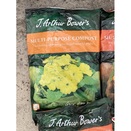 307 - TEN 2L BAGS OF  J ARTHUR BOWERS MULTI PURPOSE COMPOST NO VAT