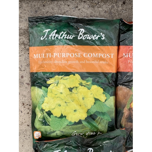 308 - TEN 2L BAGS OF  J ARTHUR BOWERS MULTI PURPOSE COMPOST NO VAT