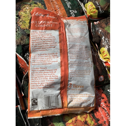 308 - TEN 2L BAGS OF  J ARTHUR BOWERS MULTI PURPOSE COMPOST NO VAT