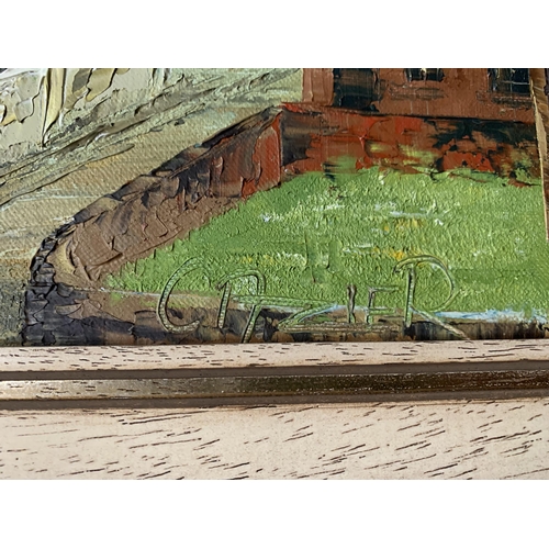 33 - * GAZIER (20TH CENTURY) 'MANCHESTER CATHEDRAL', OIL ON CANVAS, 40 X 91CM, SIGNED, TITLE & DATE 78 VE... 