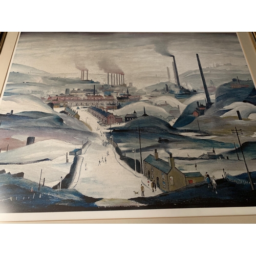 35 - * LAURENCE STEPHEN LOWRY (BRITISH 1887-1976) 'INDUSTRIAL PANORAMA' SIGNED PRINT, BEARS MEDICI SOCIET... 