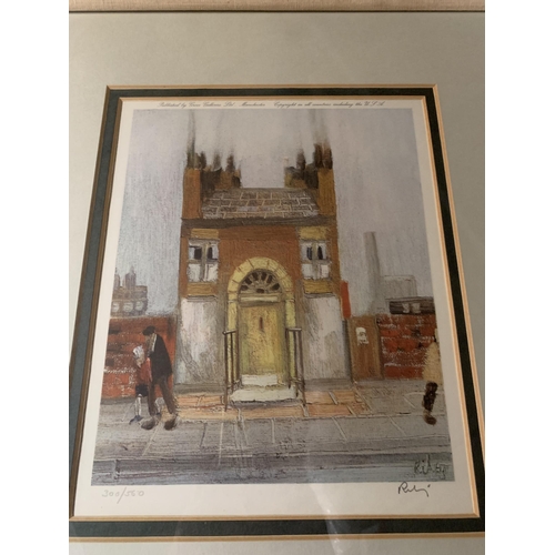 41 - * HAROLD RILEY (BRITISH 1934-2023) 'THE YELLOW DOOR' SIGNED LIMITED EDITION (300/550) PRINT, 26 X 21... 