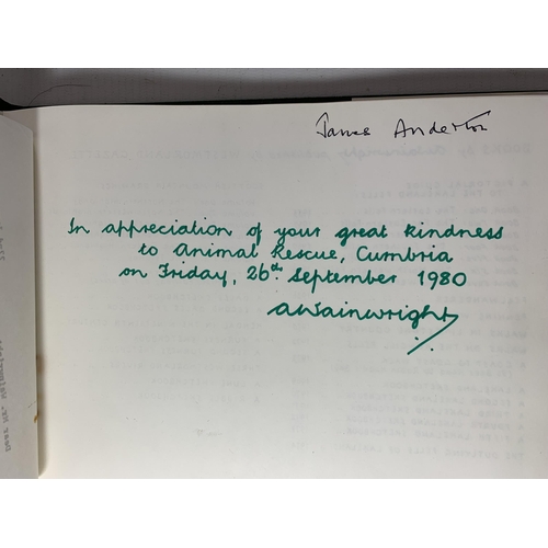 42 - * ALFRED WAINWRIGHT 'A RIBBLE SKETCHBOOK' WITH SIGNED PRESENTATION INSCRIPTION TO JAMES ANDERTON & M... 