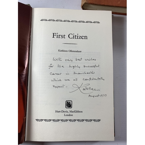 44 - * TEN BOOKS ON POLITICS, DETECTIVES, ISRAEL, MANY WITH SIGNED DEDICATIONS TO JAMES ANDERTON FROM THE... 