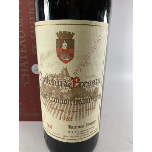 301 - 1 X MAGNUM 1.5L BOXED BOTTLE - CHATEAU DE PRESSAC ST EMILION 1962