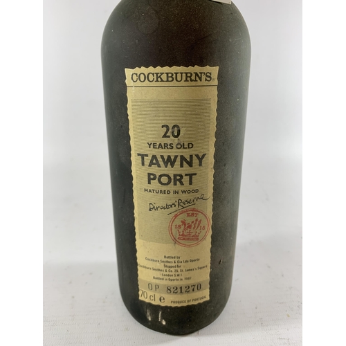 302 - 1 X 70CL BOTTLE - COCKBURN'S 20 YEARS OLD DIRECTORS RESERVE TAWNY PORT