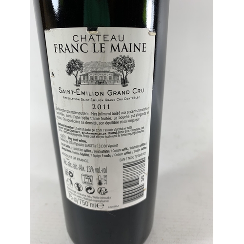 304 - 1 X 75CL BOTTLE - CHATEAU FRANC LE MAINE SAINT EMILION 2011 GRAND CRU