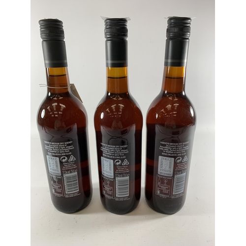 361 - 3 X 75CL BOTTLES - HARVEY'S MEDIUM DRY SHERRY