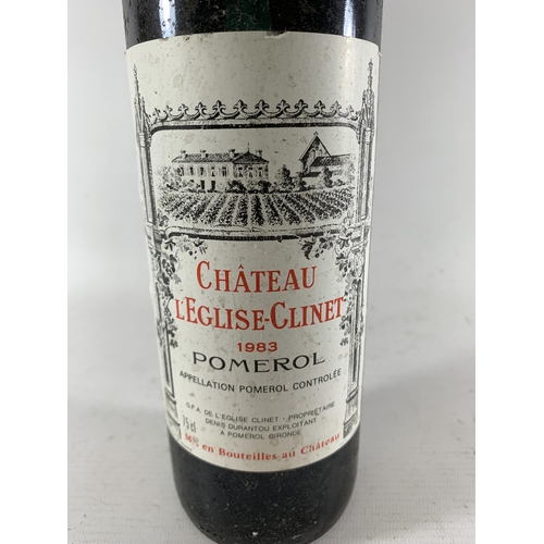 373 - 1 X 75CL BOTTLE - CHATEAU L'EGLISE-CLINET POMEROL 1983