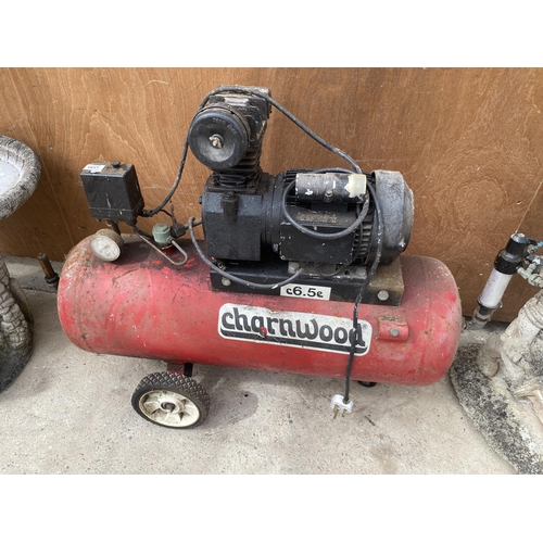 1637 - A VINTAGE CHARNWOOD 6.5 AIR COMPRESSOR