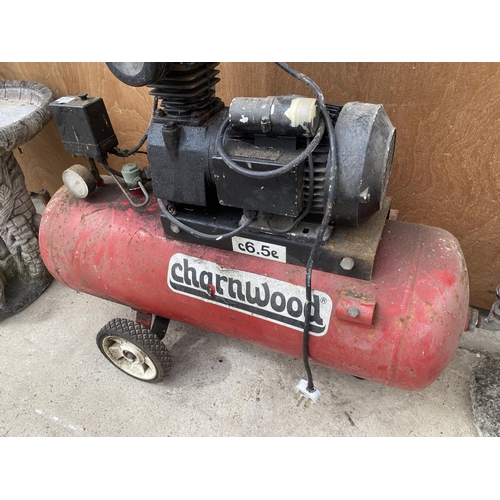 1637 - A VINTAGE CHARNWOOD 6.5 AIR COMPRESSOR