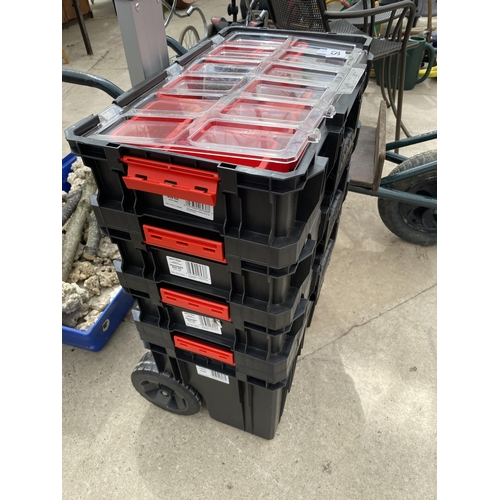 1730 - A FOUR TIER TREND STACKING TOOL BOX STORAGE SYSTEM