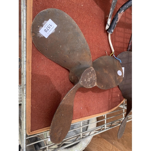 1578 - A VINTAGE METAL PROPELLER