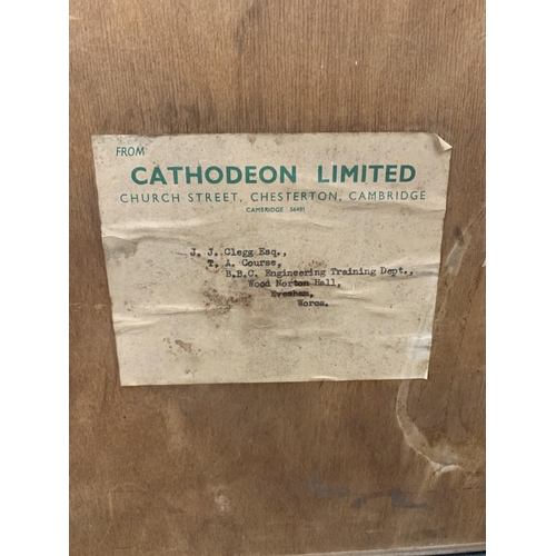 257 - A VINTAGE CATHODEON LIMITED WOODEN CRATE