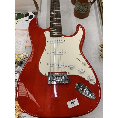 259 - A GEAR4MUSIC RED ELECTRIC GUITAR