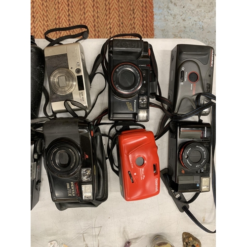 280 - A COLLECTION OF CAMERAS, CANON, HANIMEX ETC