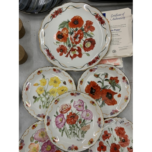 289 - A COLLECTION OF ROYAL LEGION POPPY DESIGN CABINET PLATES