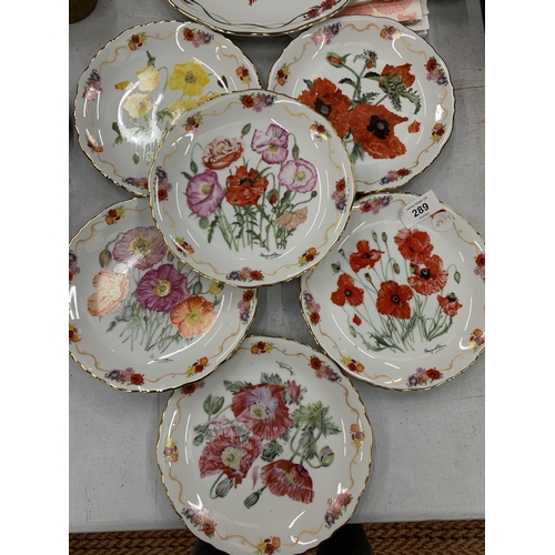 289 - A COLLECTION OF ROYAL LEGION POPPY DESIGN CABINET PLATES