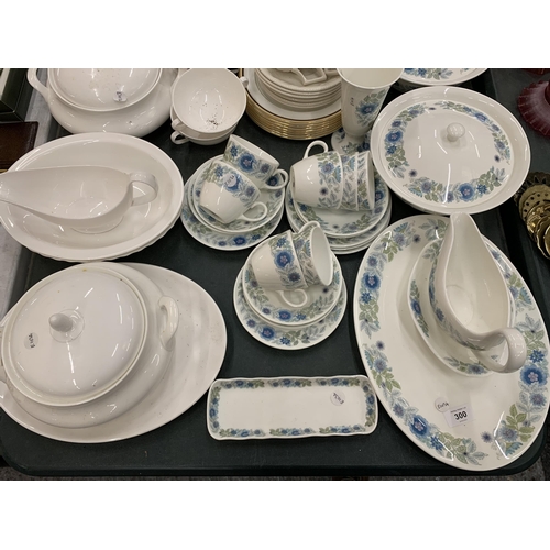 300 - A MIXED COLLECTION OF CHINA TEA WARES, WEDGWOOD ETC