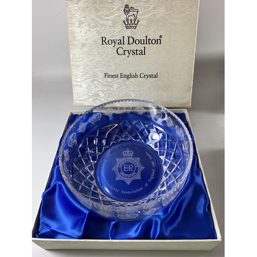 65 - * A COLLECTION OF FOUR BOXED PRESENTATION ITEMS, GLASS BOWL FROM THE SUPERINTENDANT ASSOCIATION, GOB... 