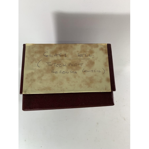 66 - * A COLLECTION OF THREE BOXED PRESENTATION ITEMS, GLASS VASE FROM GMP SENIOR OFFICERS, MESS 1991, BR... 