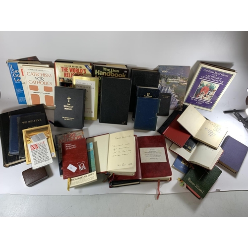 80 - * A COLLECTION OF HOLY BIBLES AND PRAYER BOOKS TO INCLUDE JAMES ANDERTONS FULL COMMUNION WITH THE RO... 