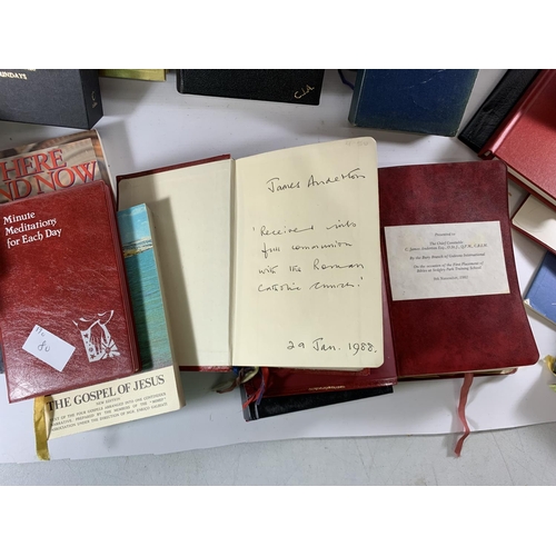 80 - * A COLLECTION OF HOLY BIBLES AND PRAYER BOOKS TO INCLUDE JAMES ANDERTONS FULL COMMUNION WITH THE RO... 