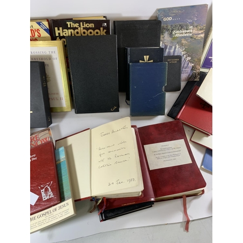 80 - * A COLLECTION OF HOLY BIBLES AND PRAYER BOOKS TO INCLUDE JAMES ANDERTONS FULL COMMUNION WITH THE RO... 