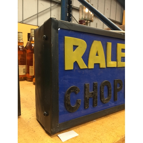 89 - A RALEIGH CHOPPER ILLUMINATED BOX SIGN, 41 X 22CM