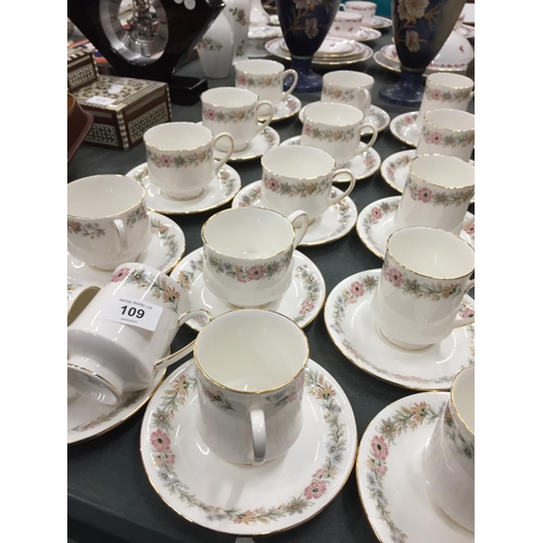 109 - A LARGE QUANTITY OF ROYAL ALBERT 'BELINDA' CUPS AND SAUCERS