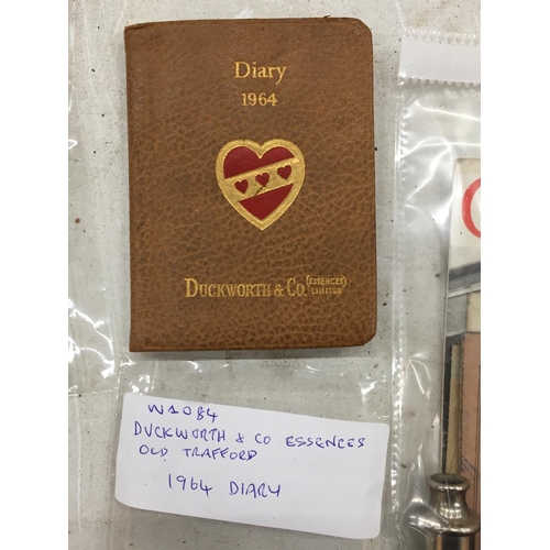 160 - A 1964 DUCKWORTH & CO ESSENCES, OLD TRAFFORD DIARY