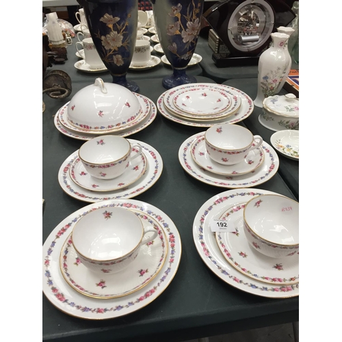 192 - A QUANTITY OF 19TH CENTURY COPELAND SPODE CUPS, SAUCERS AND PLATES PLUS A MUFFIN DISH WITH CABBAGE R... 