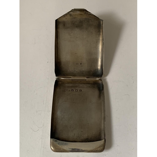 498 - A HALLMARKED BIRMINGHAM 1925 SILVER ENGRAVED MATCHBOOK HOLDER