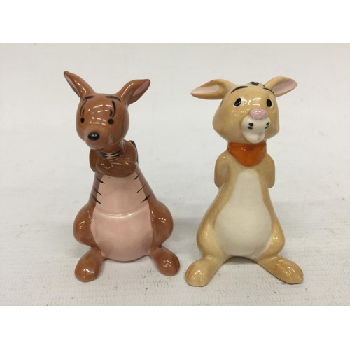 716 - EIGHT DISNEY WINNE THE POOH FIGURES BY BESWICK - TWO WITH GOLD BACKSTAMPS