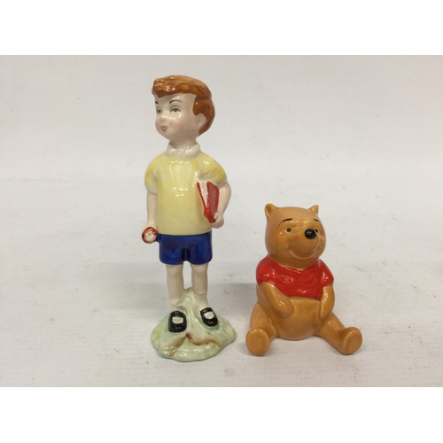 716 - EIGHT DISNEY WINNE THE POOH FIGURES BY BESWICK - TWO WITH GOLD BACKSTAMPS