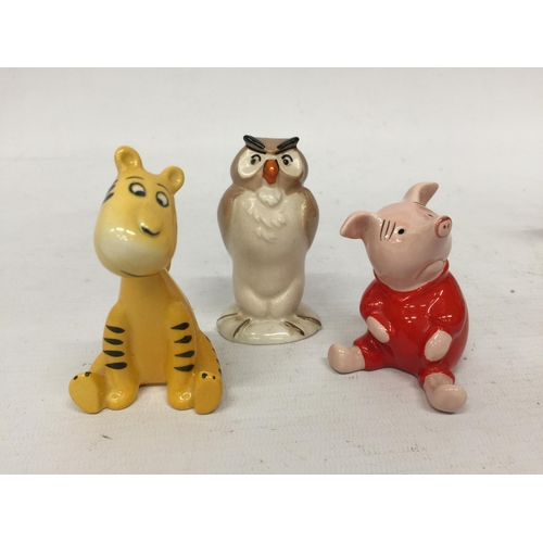 716 - EIGHT DISNEY WINNE THE POOH FIGURES BY BESWICK - TWO WITH GOLD BACKSTAMPS