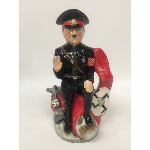 751 - A RARE TWO SIDED LADY GRACE CHINA TOBY JUG, WINSTON CHURCHILL AND HITLER, LIMITED EDITION