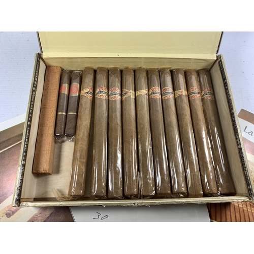 393 - TEN LA HABANERA CIGARS AND TWO HENRY WINTERMANS I  A LA HABERNA BOX