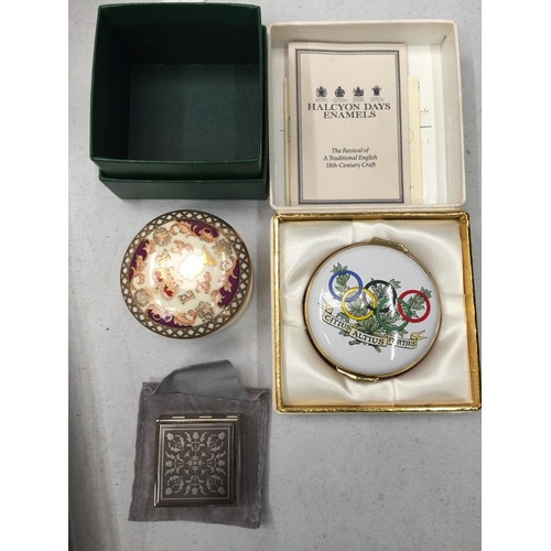 63 - * A BOXED TRINKET BOX, GIFT TO JAMES ANDERTON FROM THE INTERNATIONAL OLYMPIC COMMITTEE, HOUSE OF COM... 