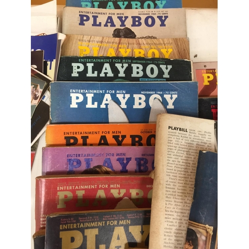 830 - A LARGE QUANTITY OF VINTAGE PLAYBOY MAGAZINES FROM THE 1960'S AND 1970'S