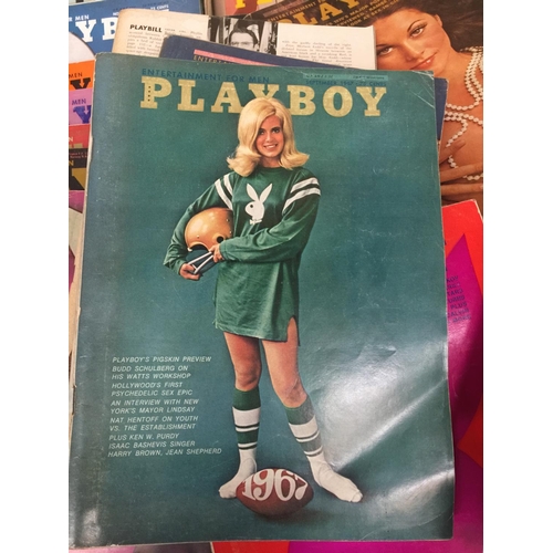 830 - A LARGE QUANTITY OF VINTAGE PLAYBOY MAGAZINES FROM THE 1960'S AND 1970'S