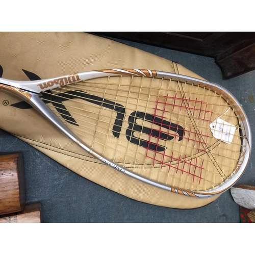 844 - A WILSON HYBRID RACKET WITH COVER