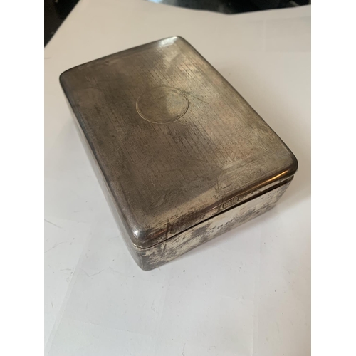 660 - A HALLMARKED BIRMINGHAM SILVER BOX GROSS WEIGHT 138.36 GRAMS