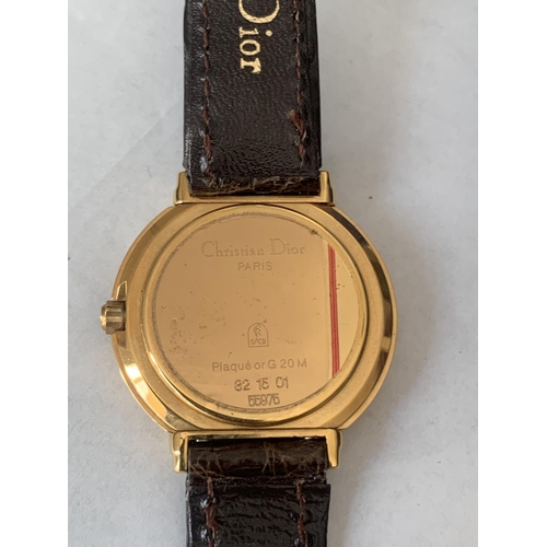 673 - A LES DIOR CHRISTIAN DIOR WRIST WATCH IN A PRESENTATION BOX