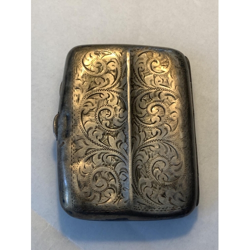 693 - A HALLMARKED CHESTER SILVER CIGARETTE CASE GROSS WEIGHT 68.59 GRAMS