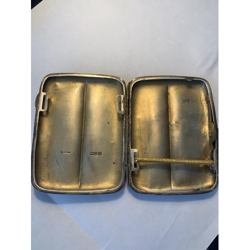 693 - A HALLMARKED CHESTER SILVER CIGARETTE CASE GROSS WEIGHT 68.59 GRAMS