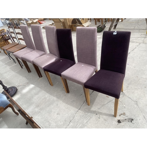 2902 - A SET OF SIX MODERN ITALIAN DESIGN DINING CHAIRS